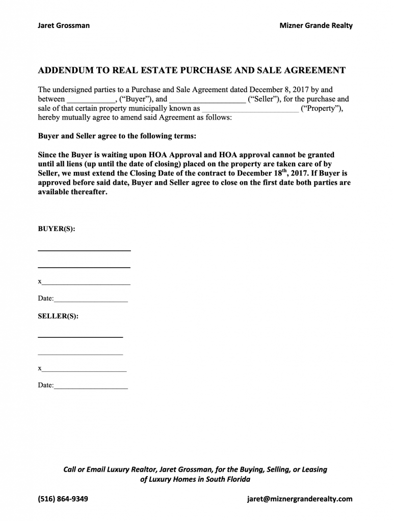 How To Write A Real Estate Contract Addendum – JARBLY – Web